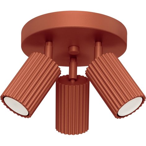 Spotlight bernsteinfarben 3 GU10 rot ocker ALU lumilo 16.659.39 (1/5)