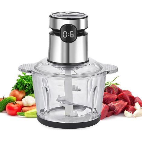 Hachoir à viande électrique, hachoir à viande de grande capacité, machine de cuisson multifonctionnelle avec niveaux réglables pour légumes, viande, fruits et noix