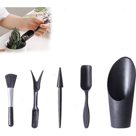Lot de 5 outils de plantation succulente - Mini outils de jardinage d'intérieur - Pour l'entretien des plantes grasses et le jardinage (1/5)