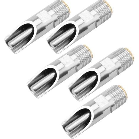 Abreuvoirs pour tétines de Porc, Bouchon en cuivre 5pcs Automatique en Acier Inoxydable pour Abreuvoir de tétons Duckbilled pour truies, porcelets à Boire (1/4)