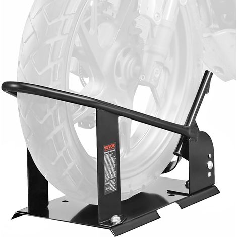 Bloque Roue Moto 816,5 kg, Cale Roue Moto en Acier Durable, Support de Transport de Moto avec 3 Trous Réglables, Stand pour Sécuriser Transport de Moto sur Camion, Remorque, Atelier, Garage (1/5)