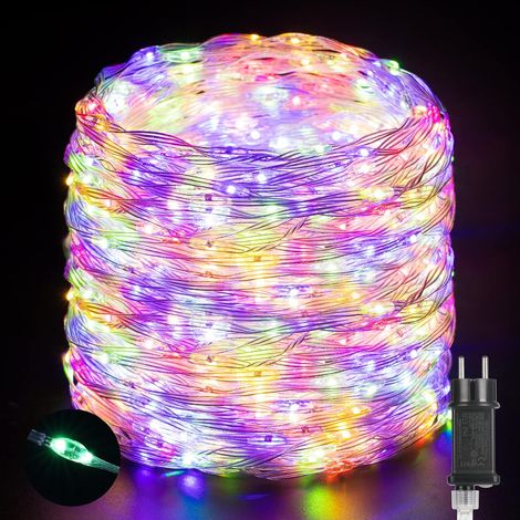 50M 1000 LEDs Guirlande Lumineuse Extérieur Étanche, 8 Modes d'Éclairage, Décoration Lumineuse Intérieur pour Fête Mariage Jardin Terrasse Pelouse Pergola, Guirlande Noël Lumière Multi Coloré