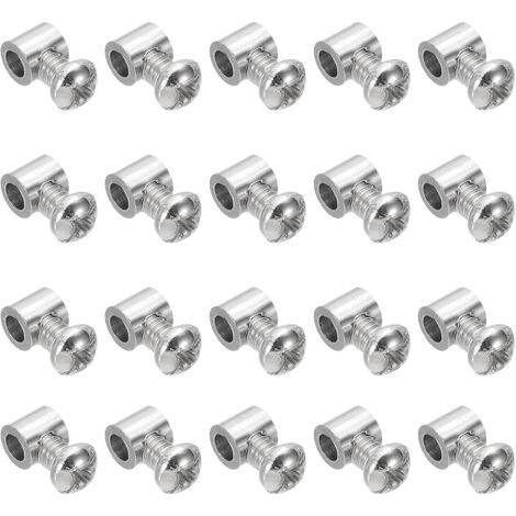 20 pcs Serre à Capuchon pour câbles, Fil Corde Clips, Acier Câble Pinces, Inox Acier Simple Trous Verrouillage Câble Pinces, pour la fixation de câbles métalliques et de cordes à linge (1/5)