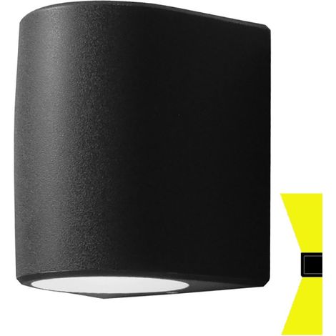Applique esterno biemissione top light aosta ag2 ne gx53 led cct ip55 resina