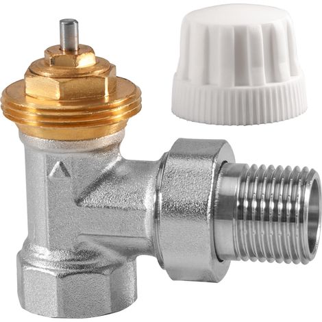 Vanne thermostatique G1/2 en laiton - Raccord de retour 1/2" - Valve de radiateur 1/2" - Valve de radiateur pour un contrôle précis de la température (1/5)