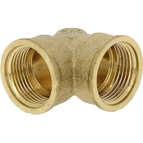 Watts – Coude laiton 90° Femelle Femelle 3/4" – Raccord à visser – A.C.S. conforme – Pour installations sanitaires et chauffage (1/4)