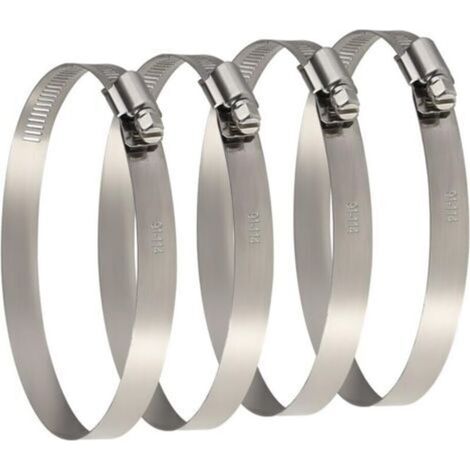 4 Pcs 91 114 mm Collier de Serrage Tuyau Ajustable en Acier Inoxydable Pour Fixer Souples Durites (1/5)