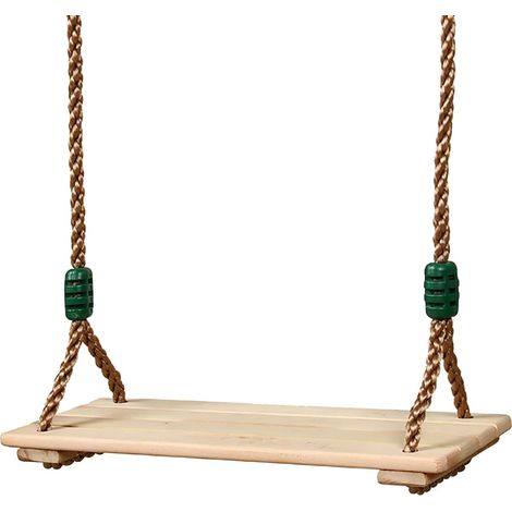 Premium-Holzschaukel – natürliche Gartenschaukel mit verstellbarem Seil (330 lb Tragfähigkeit – für und Erwachsene) – wetterbeständige Outdoor-Schaukel (1/5)