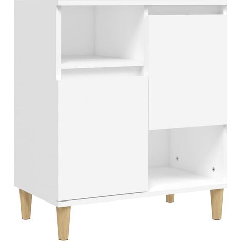 Credenza cassettiera mobile contenitore organizer cucina soggiorno salotto 60 x 35 x 70 cm legno ingegnerizzato bianco 020030356