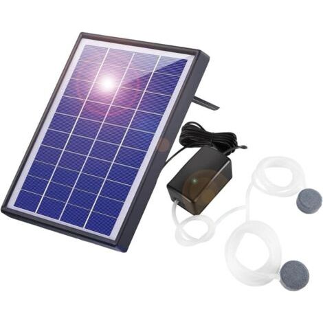 Aérateur d'étang solaire 6W, pompe à oxygène solaire, pompe à oxygène d'aquarium, aérateur de pêche (1/5)