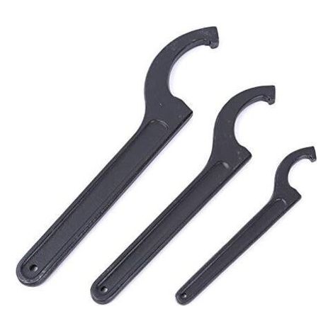 1x adjustable hook wrench 85-105 mm, hook wrench, universal wrench, for fastening or removing round nuts and water meter covers on machine tools (1/3)