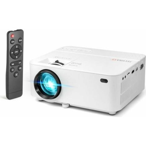 Technaxx Projecteur TX-113 LED 1800 Lumen ANSI 800 x 480 WXGA avec télécommande, entrée VGA, haut-parleur intégré (1/5)