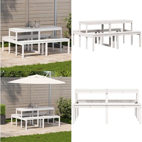 Picknicktisch 160x134x75 cm Massivholz Kiefer - Holztisch - Esszimmertisch - Gartenmöbel - Terrasse Möbel - Kiefernholz - Home & Living (1/5)