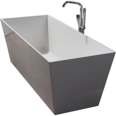 vasca da bagno "como" bianco lucido, 157x71x56 cm