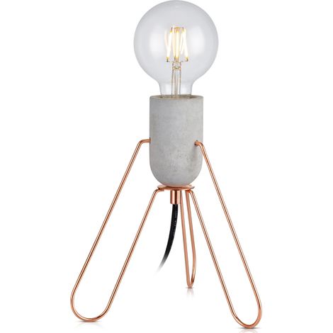 Lampe de bureau pour chevet rétro industriel rose dorée VN-L00022-EU (1/5)