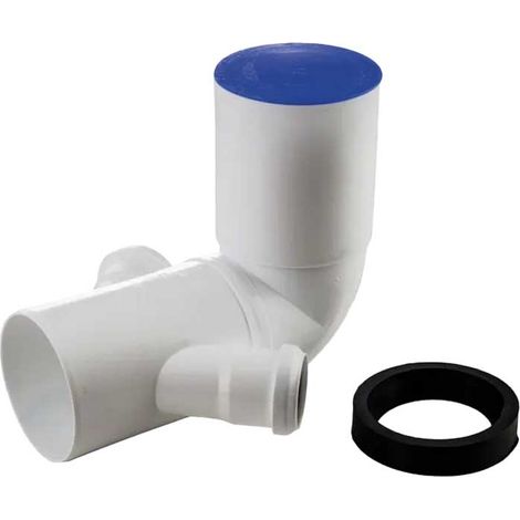 CURVA WC 90° PROLUNGATA A INNESTO CON 2 ATTACCHI Ø90 x Ø40/40