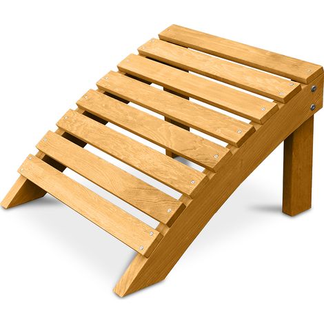 Wooden Footstool for Garden Chair - Alana Natural wood (1/4)