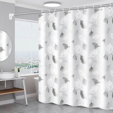 Cortina de ducha impermeable, cortina de baño con 12 anillas, lavable, 200 x 200 cm (1/5)