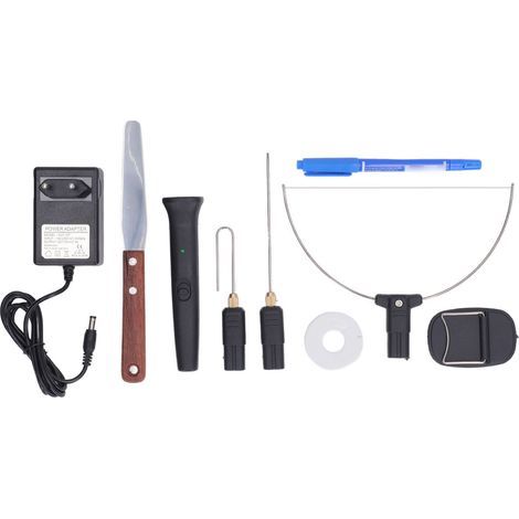 Coupe-mousse électrique, 9 pièces, chauffage rapide, propre, coupe en douceur, Kit de stylo à fil chaud, prise ue AC 100-240V (1/5)