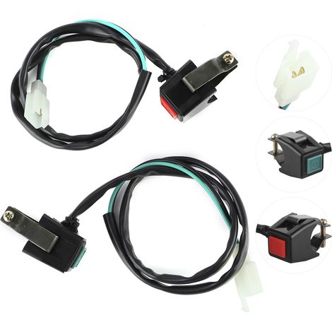 Interrupteur de démarrage universel pour moto, à double bouton de 22 mm, compatible avec les quads et motos Yamaha. (1/5)