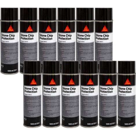 Lot de 12 revêtements anti-gravillons SIKA Sikagard 6470 S - Noir - 500ml