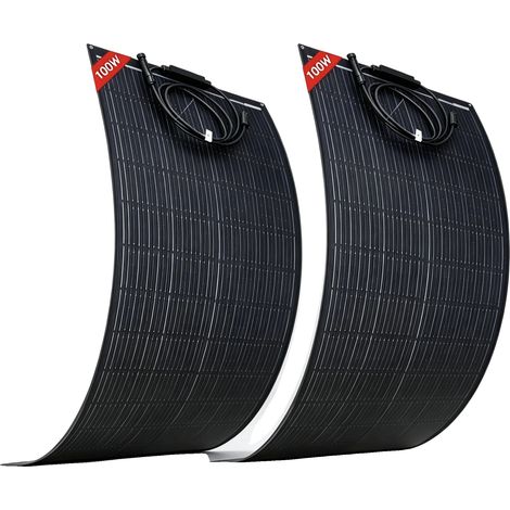 Panneau Solaire, Haute Efficacité, Design Flexible, 2pcs 100w panneau (1/2)