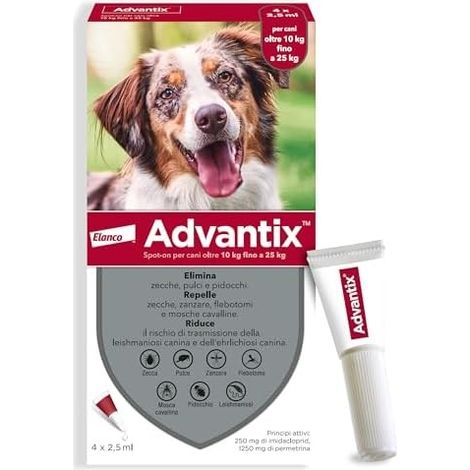 Antiparassitario Advantix (4 Pipette) per Cani 10÷25 kg Bayer