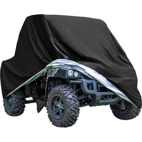 Quad Abdeckplane XL Wasserdicht Staubdicht UV-Schutz 210D Oxford Schwarz (1/5)