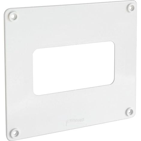 First 19x16cm copriforo bianco placca per tubi rettangolari (1/5)