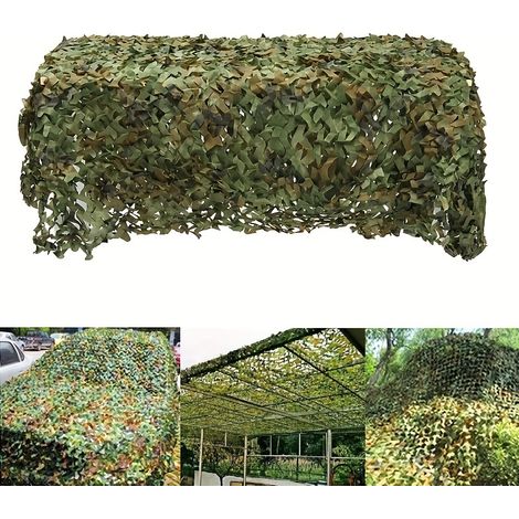 Filet de camouflage, filet de camouflage, stores en filet de camouflage pour la chasse, pare-soleil, tir, camping, décoration de fête, 1,5 m x 4 m (1/5)