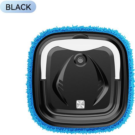Robot aspiratore e umidificatore 2-in-1 per pavimenti duri e tappeti – Modello compatto nero, funzione sec e humide, fornito con 1 panno in microfibra