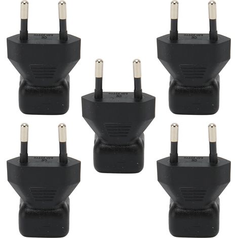 Adaptateur secteur coudé UE vers IEC320 C5 (5 pièces) pour ordinateur portable 100-250 V (1/5)