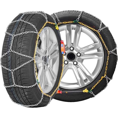 Cadenas para nieve VEVOR (2 unidades), acero aleado al manganeso, cables para coches, SUV y camiones, color plata, 5 A, SXP 560 (1/2)