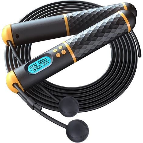 Intelligenter Skipper mit verstellbarer Länge für Damen und Herren – Outdoor-Fitness-Skipper für zwei Sportarten – Intelligenter Skipper – Skipper mit Zählfunktion – Abnehmgerät – Quick Skipper mit Ku