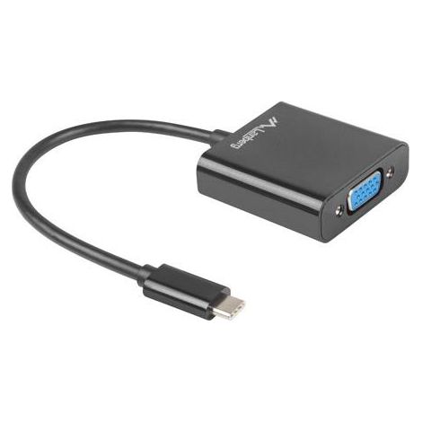 LANBERG Adattatore AD-UC-VG-01 Connettori USB USB Type-C maschio a VGA femmina 15CM Colore Nero (1/2)