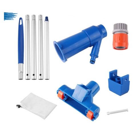 Kit d'entretien de piscine Nettoyage de piscine Outil de nettoyage de piscine à jet d'aspirateur portable Bleu (1/5)