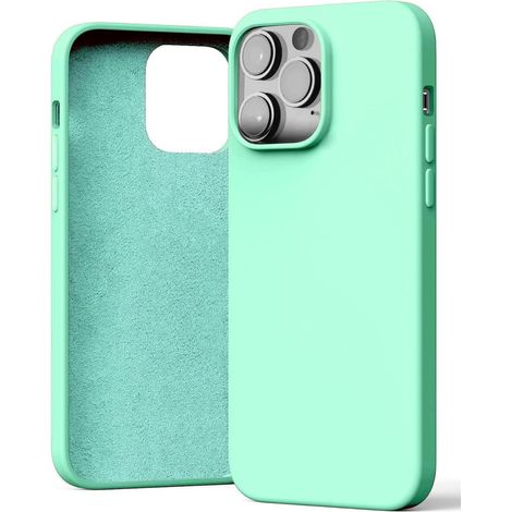 FUNDA DE SILICONA PARA APPLE IPHONE 14 PRO MAX VERDE A2894 A2651 A2893 (1/5)
