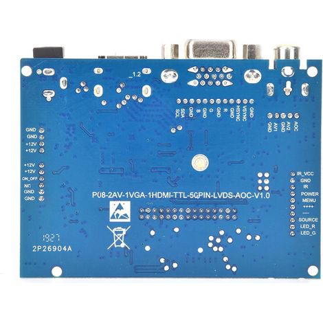 HDMI-VGA-2AV-Klapptreiberplatine für 7-Zoll-AT070TN92-800x480-LCD-Bildschirm (1/5)