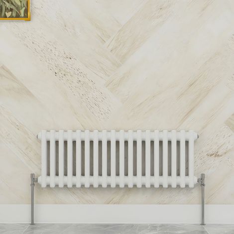 SKY Bathroom 300x830mm 2 Column Radiator Horizontal White Traditional Column Radiator (1/5)