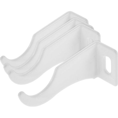 Cuatro ganchos de soporte para radiador, ganchos de alta durabilidad para colgar elementos calefactores, ganchos resistentes para radiador, colgadores para radiador, color blanco. (1/4)