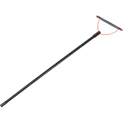 Eosnow Coupe-herbe manuel 65 en acier au manganèse, lame dentelée à double tranchant, manche en acier inoxydable, fouet pour jardins, pelouses, 4 sections
