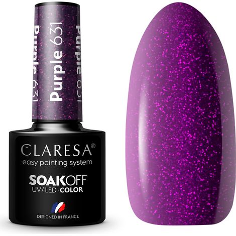 Vernis à ongles hybride Claresa violet 631 5g (1/2)