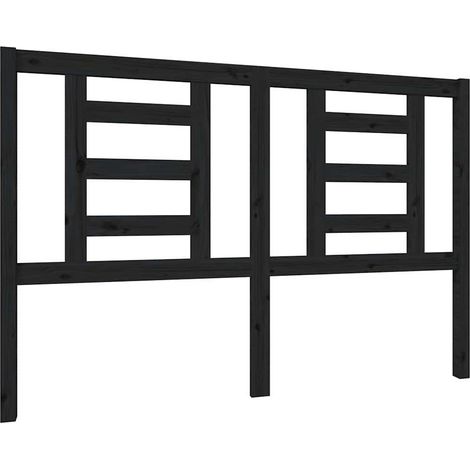 Maison Exclusive - Cabecero de cama madera maciza de pino negro 1 (1/5)