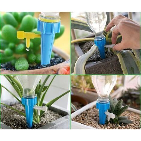 30-teiliges Tropfbewässerungsset, automatische Pflanzenbewässerung mit Ventilen, kegelförmige Tropfbewässerung für Gießkannen in Garten, Balkon, Urlaub, Innen- und Außenbereich, H250 (1/4)