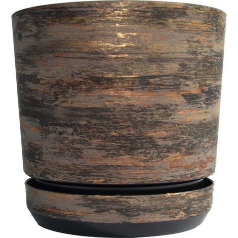 Pot en écorce rouillée de 21 cm de diamètre (1/5)