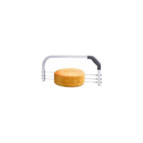 Trancheuse à gâteau en acier inoxydable, 3 lames réglables, grand artisanat de gâteau de couche intermédiaire, coupe-gâteau réglable, coupe-gâteau, coupe-pâtisserie pour fête, pâtisserie de No (1/5)