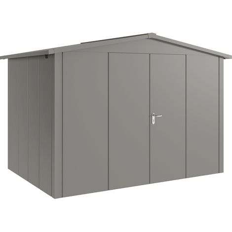 Hörmann Metall-Gerätehaus "Juno" mit Satteldach, JSD12 - Design, 310 x 214 cm (B x T), graualuminium, 2-flüglige Tür (1/5)