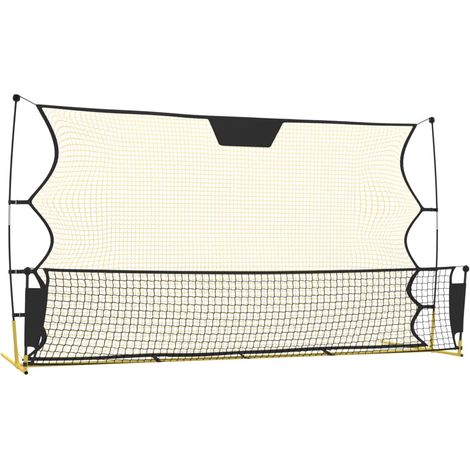 Fußball-Rückprallschutz schwarz/gelb 183x85x120 cm Polyester (1/5)