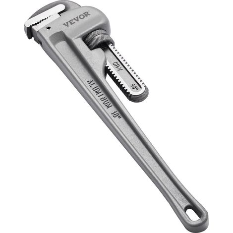 Clé Serre Tubes Droite 45,7 cm, Tuyau à Griffe en Aluminium, Clé de Plomberie Réglable, avec Mâchoire Haute Résistance et Poignée Ergonomique pour Conduites d'Eau, Réparations Automobiles (1/5)