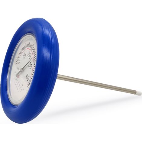 Analoges Thermometer für Schwimmbad und Spa, großes Zifferblatt, schwimmend, mit Kabel, ohne Batterien. (1/5)